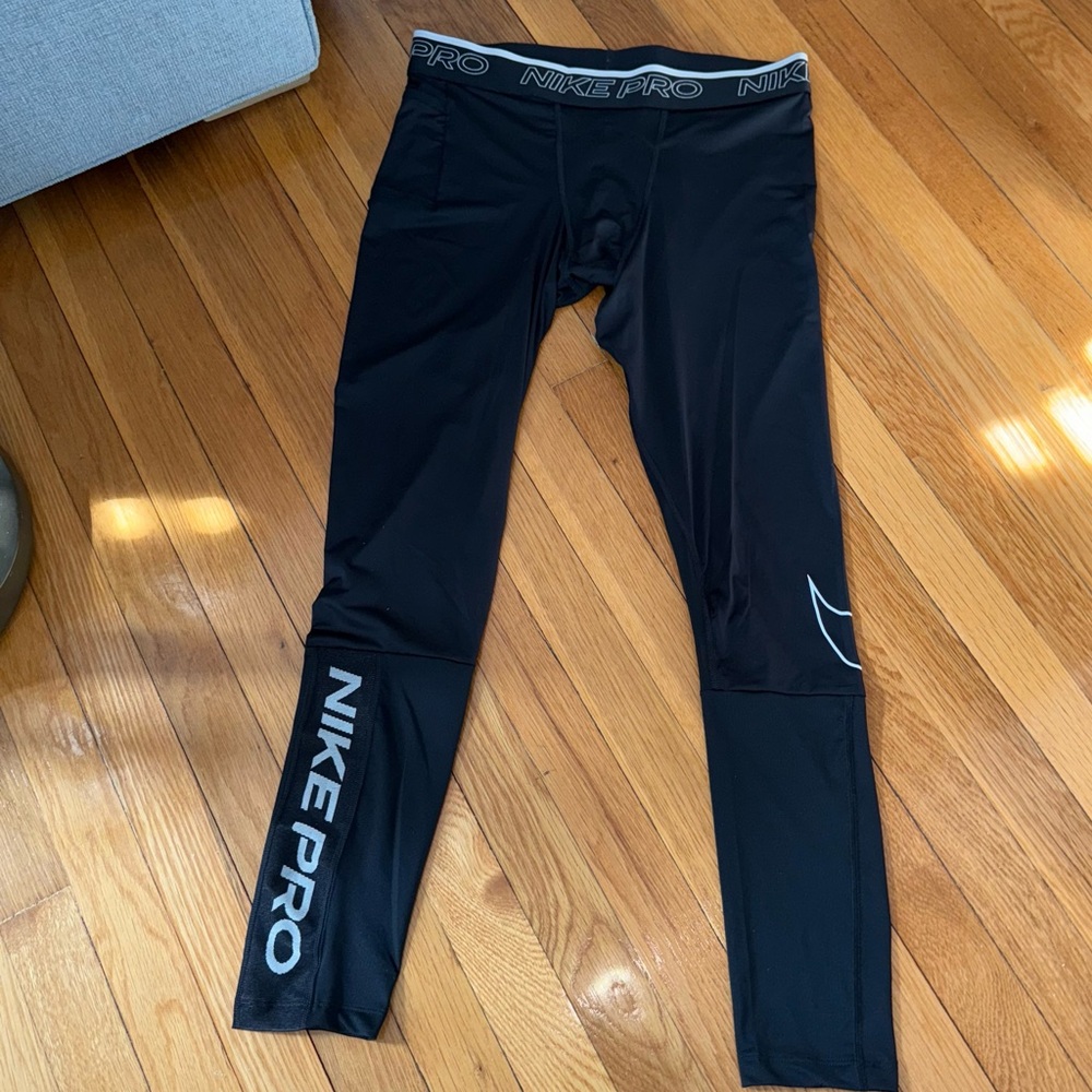Nike Black Performance Gear Compression Tights Pa… - image 1